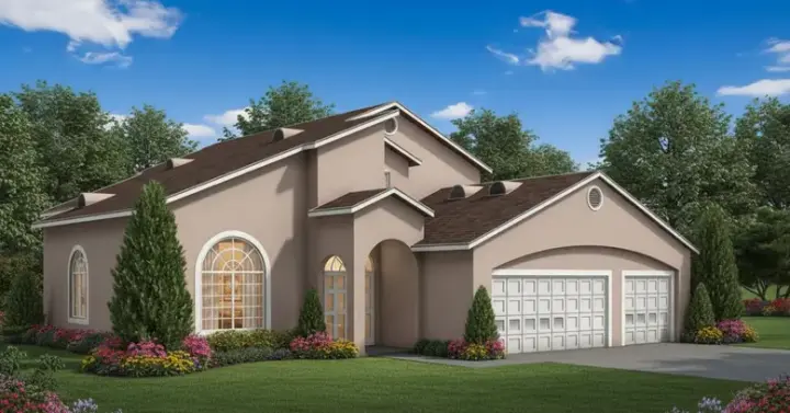 Southwest house plans 41-847 - front exterior, 2,357 sq ft, 4 bed, 3 bath house plans | Monster House Plans