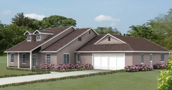 Country house plans 41-851 - front exterior, 2,362 sq ft, 4 bed, 2 bath house plans | Monster House Plans
