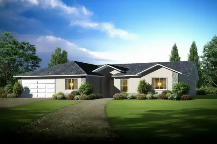 Traditional house plans 41-860 - front exterior, 2,379 sq ft, 5 bed, 3 bath house plans | Monster House Plans