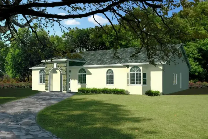 Southwest house plans 41-867 - front exterior, 2,396 sq ft, 3 bed, 2 bath house plans | Monster House Plans
