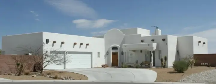 Santa Fe house plans 41-877 - front exterior, 2,417 sq ft, 4 bed, 2 bath house plans | Monster House Plans