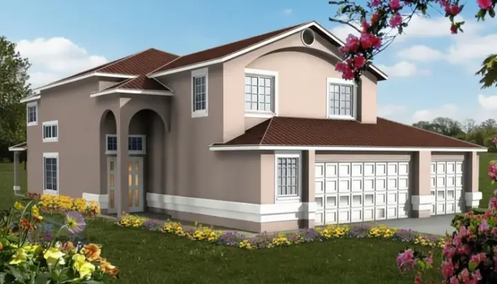 Southwest house plans 41-880 - front exterior, 2,427 sq ft, 4 bed, 3 bath house plans | Monster House Plans