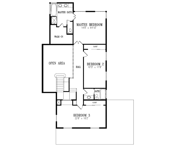 Upper/Second Floor Plan: 41-880