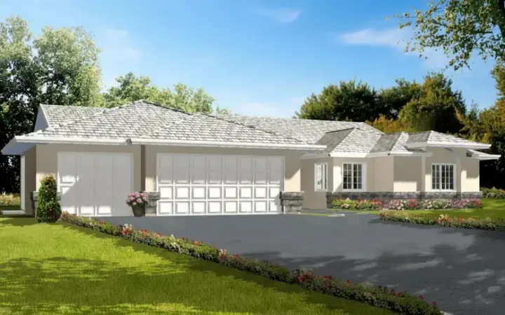 Traditional house plans 41-890 - front exterior, 2,471 sq ft, 4 bed, 2 bath house plans | Monster House Plans