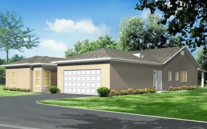 Traditional house plans 41-892 - front exterior, 2,473 sq ft, 6 bed, 2 bath house plans | Monster House Plans