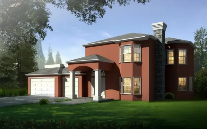Traditional house plans 41-902 - front exterior, 2,495 sq ft, 4 bed, 2 bath house plans | Monster House Plans