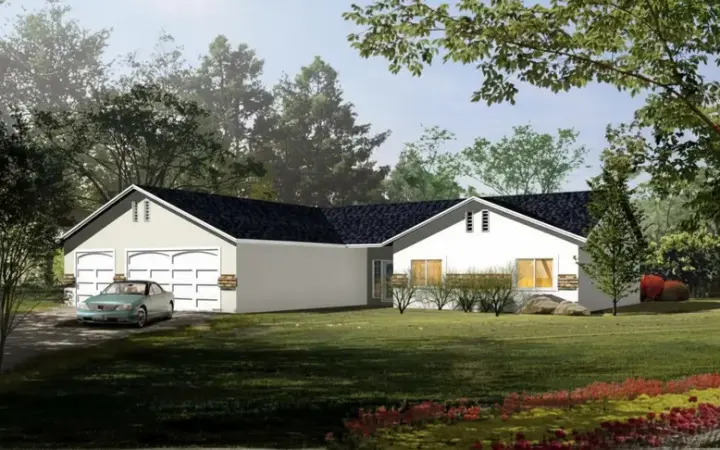 Traditional house plans 41-907 - front exterior, 2,498 sq ft, 4 bed, 3 bath house plans | Monster House Plans