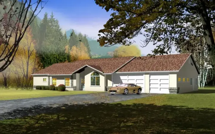 Traditional house plans 41-910 - front exterior, 2,505 sq ft, 5 bed, 3 bath house plans | Monster House Plans
