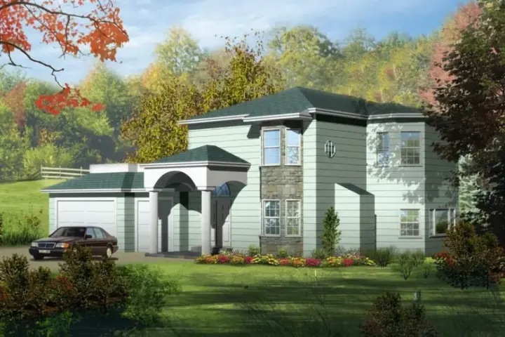 Traditional house plans 41-912 - front exterior, 2,511 sq ft, 4 bed, 2 bath house plans | Monster House Plans