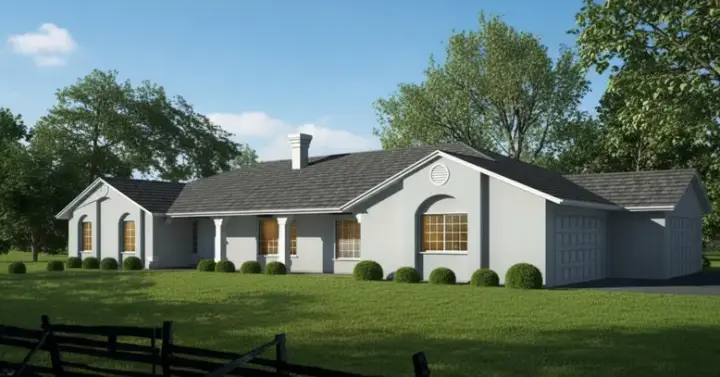 Southwest house plans 41-918 - front exterior, 2,526 sq ft, 3 bed, 2 bath house plans | Monster House Plans