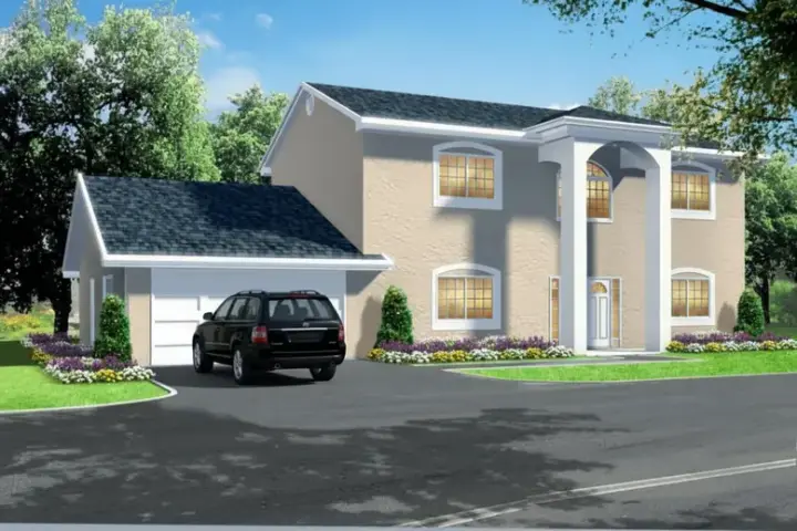 Traditional house plans 41-931 - front exterior, 2,558 sq ft, 4 bed, 3 bath house plans | Monster House Plans