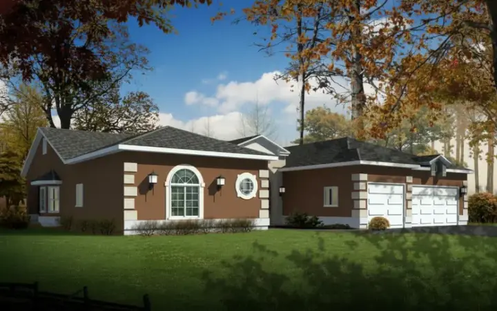 Mediterranean house plans 41-939 - front exterior, 2,579 sq ft, 3 bed, 2 bath house plans | Monster House Plans