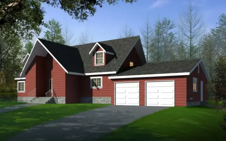 Contemporary house plans 41-947 - front exterior, 2,594 sq ft, 1 bed, 2 bath house plans | Monster House Plans