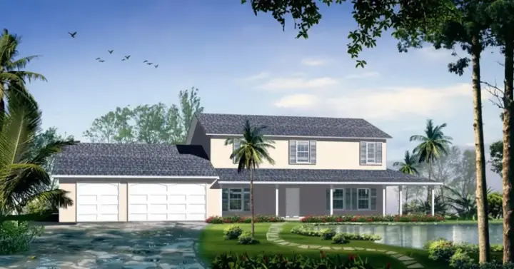 Country house plans 41-958 - front exterior, 2,608 sq ft, 4 bed, 2 bath house plans | Monster House Plans