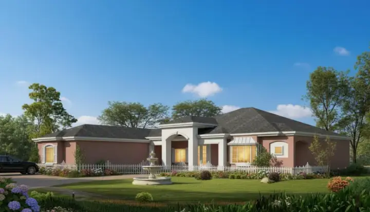 Traditional house plans 41-962 - front exterior, 2,616 sq ft, 3 bed, 3 bath house plans | Monster House Plans