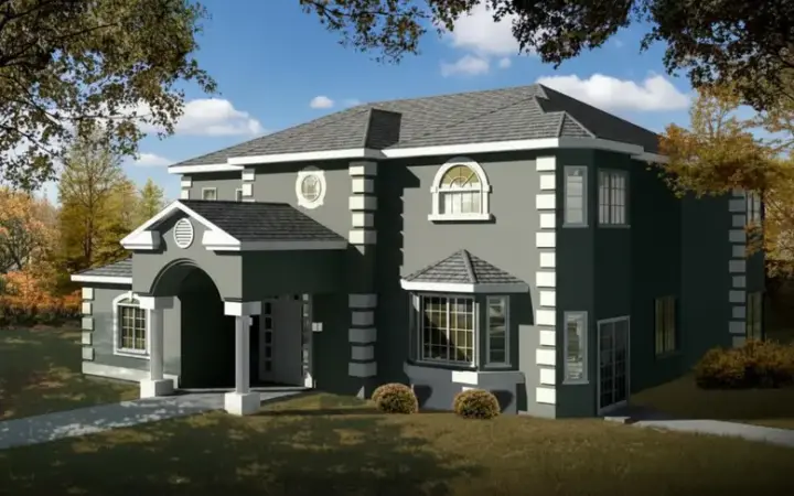 Mediterranean house plans 41-971 - front exterior, 2,662 sq ft, 4 bed, 3 bath house plans | Monster House Plans
