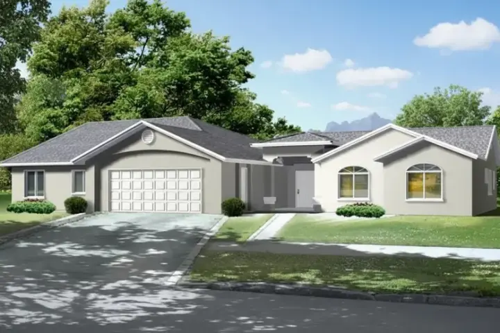 Traditional house plans 41-981 - front exterior, 2,702 sq ft, 5 bed, 3 bath house plans | Monster House Plans