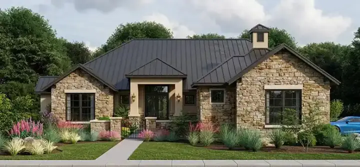 Traditional house plans 42-102 - front exterior, 3,348 sq ft, 4 bed, 4 bath house plans | Monster House Plans