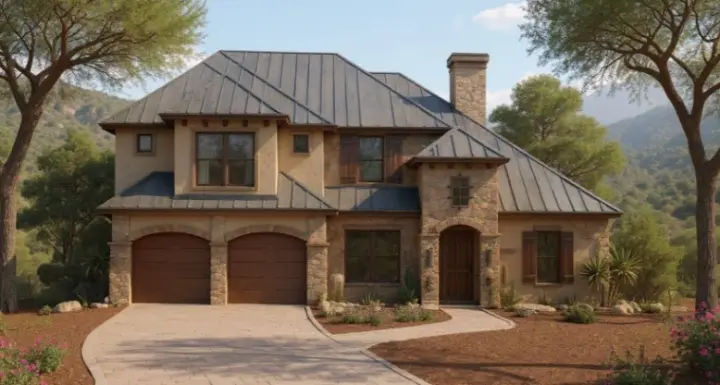 Modern Farmhouse house plans 42-329 - front exterior, 3,261 sq ft, 4 bed, 3 bath house plans | Monster House Plans