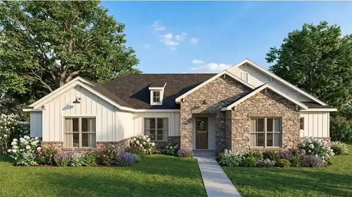 Traditional house plans 42-553 - front exterior, 2,285 sq ft, 3 bed, 2 bath house plans | Monster House Plans