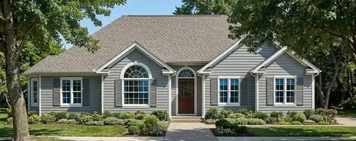 Traditional house plans 43-107 - front exterior, 1,373 sq ft, 3 bed, 2 bath house plans | Monster House Plans