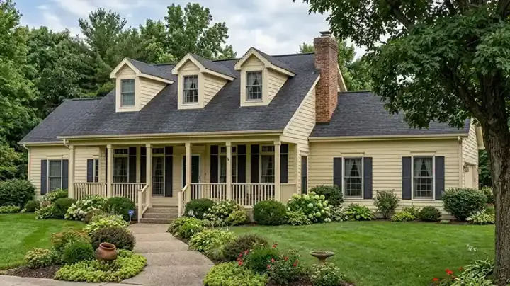 Country house plans 43-110 - front exterior, 1,446 sq ft, 3 bed, 2 bath house plans | Monster House Plans