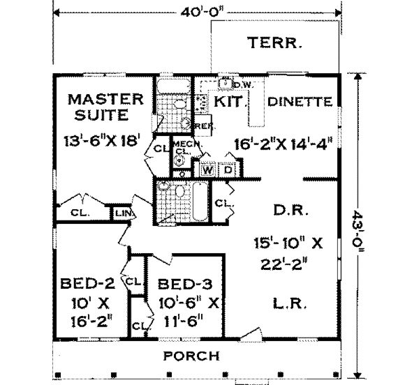 Main Floor Plan: 43-114