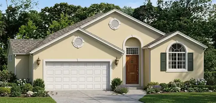 Traditional house plans 43-115 - front exterior, 1,503 sq ft, 3 bed, 2 bath house plans | Monster House Plans