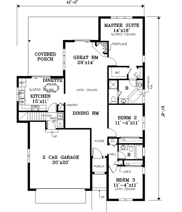 Main Floor Plan: 43-115