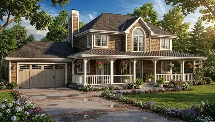 Southern house plans 43-118 - front exterior, 1,522 sq ft, 3 bed, 2 bath house plans | Monster House Plans