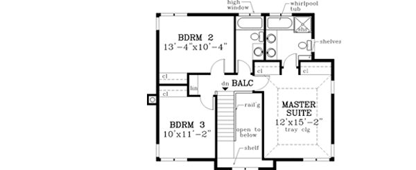 Upper/Second Floor Plan: 43-133