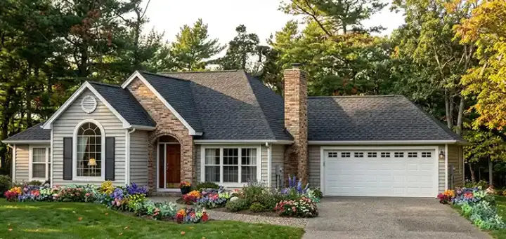 Traditional house plans 43-134 - front exterior, 1,703 sq ft, 3 bed, 2 bath house plans | Monster House Plans