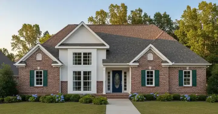 Traditional house plans 43-137 - front exterior, 1,742 sq ft, 3 bed, 2 bath house plans | Monster House Plans