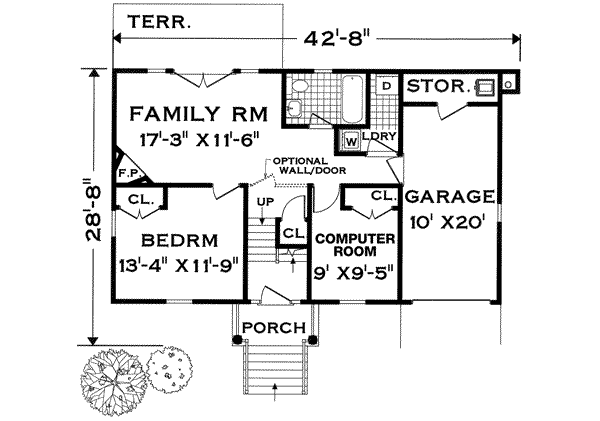 Lower Floor Plan: 43-142