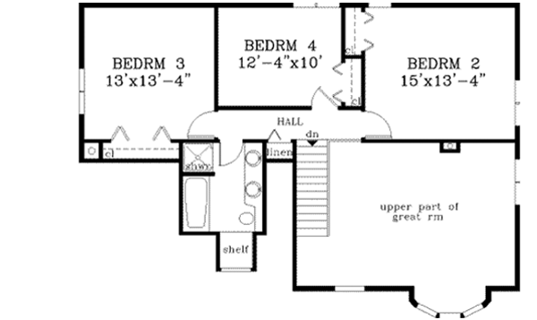 Upper/Second Floor Plan: 43-144