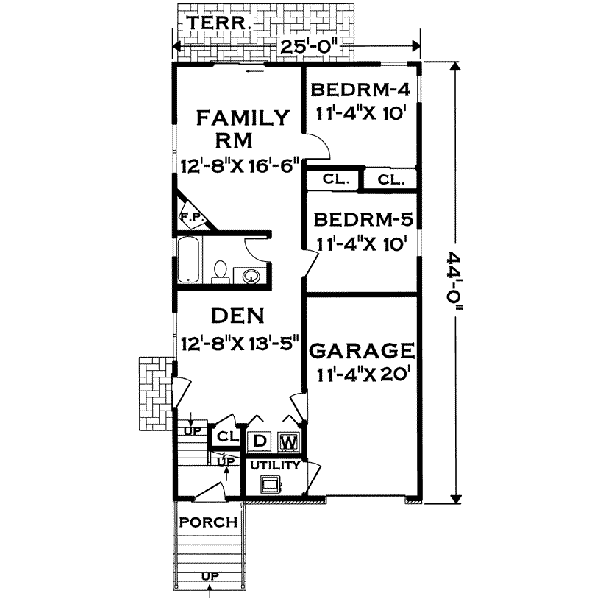 Lower Floor Plan: 43-150