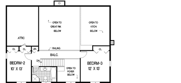 Upper/Second Floor Plan: 43-151