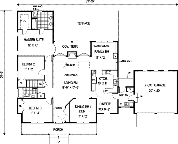 Main Floor Plan: 43-154
