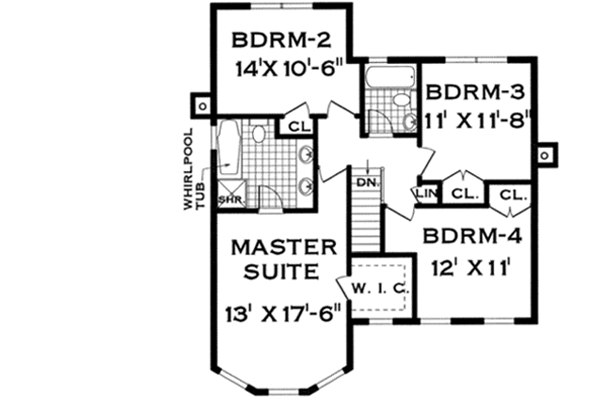 Upper/Second Floor Plan: 43-158