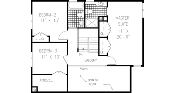 Upper/Second Floor Plan: 43-162