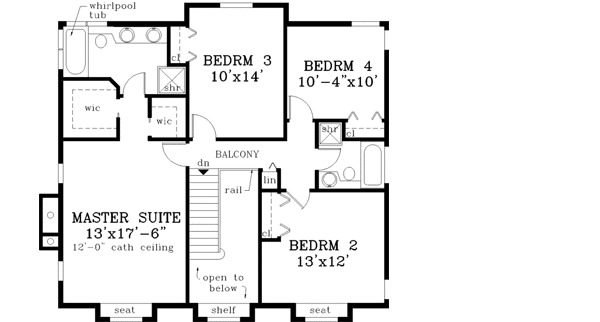 Upper/Second Floor Plan: 43-164
