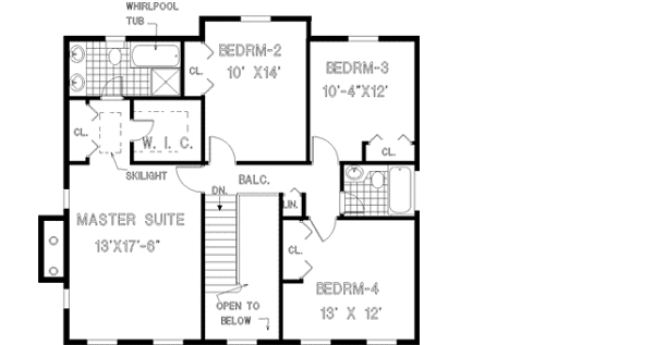 Upper/Second Floor Plan: 43-165