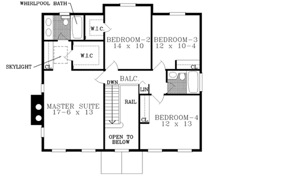 Upper/Second Floor Plan: 43-167