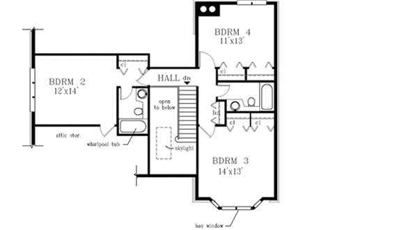 Upper/Second Floor Plan: 43-169