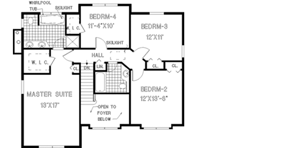 Upper/Second Floor Plan: 43-170