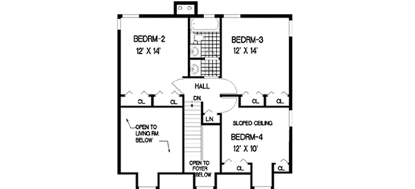 Upper/Second Floor Plan: 43-171