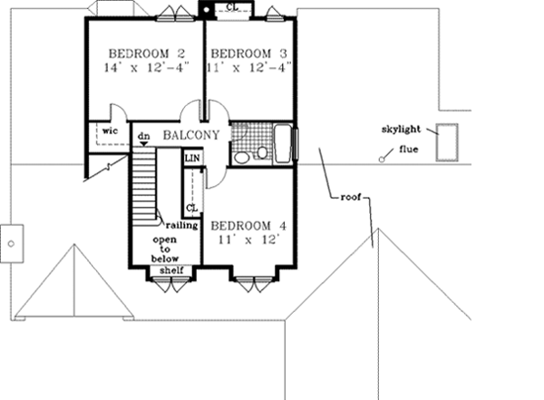 Upper/Second Floor Plan: 43-172
