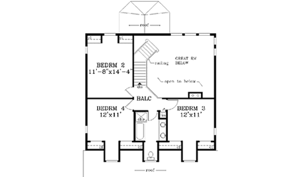Upper/Second Floor Plan: 43-173