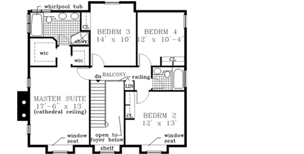 Upper/Second Floor Plan: 43-174