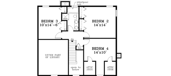 Upper/Second Floor Plan: 43-176